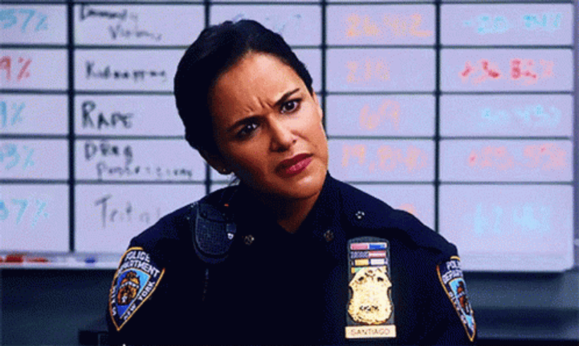 Amy Santiago Pfft GIF