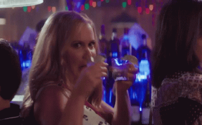 Amy Schumer Glass Toast Happy Birthday Drinks GIF