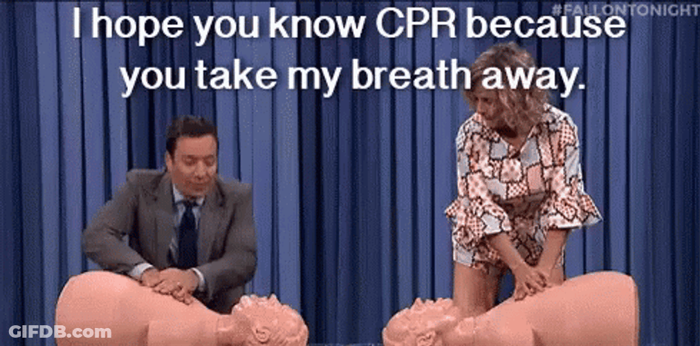 Amy Sedaris Teaching Jimmy Fallon Cpr GIF