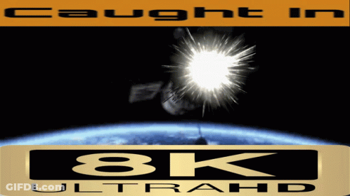 An 8K Ultrahd Advertisement With A Picture Of A Planet GIF