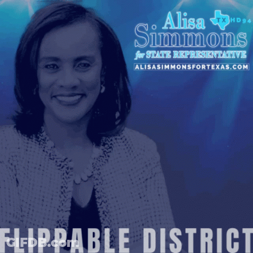 An Ad For Alisa Simmons For State Representative In Flippable District GIF