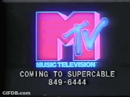 An Ad For Mtv Music Television Coming To Supercable GIF