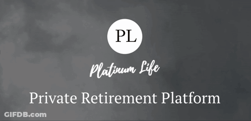 An Ad For Platinum Life Private Retirement Platform With A Picture Of An Eagle GIF