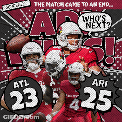 An Ad For The Arizona Cardinals Shows Players Number 23 And 25 GIF