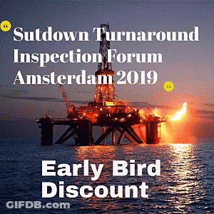 An Ad For The Sutdown Turnaround Inspection Forum Amsterdam 2019 GIF