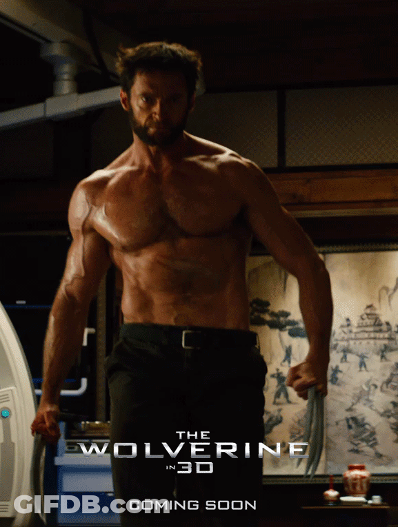 An Ad For The Wolverine In 3D Coming Soon GIF