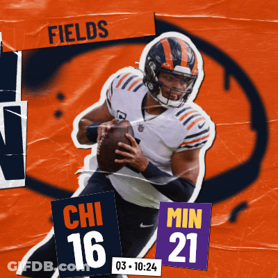An Advertisement For A Football Game Between The Chicago Bears And The Washington Redskins GIF