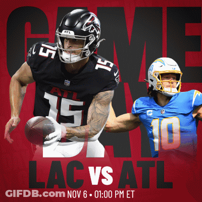An Advertisement For A Football Game Between The Lacs And Atl GIF