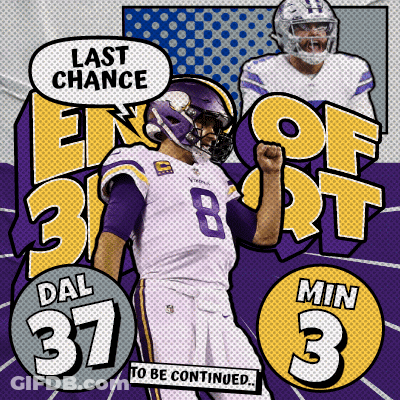 An Advertisement For A Football Game That Says Last Chance End Of 3Rd Dal 37 Min 3 To Be Continued GIF