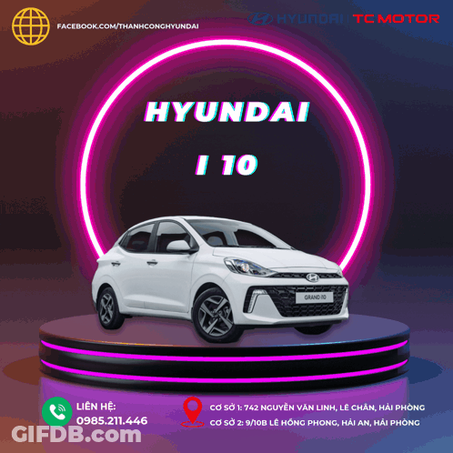 An Advertisement For A Hyundai I10 Car GIF