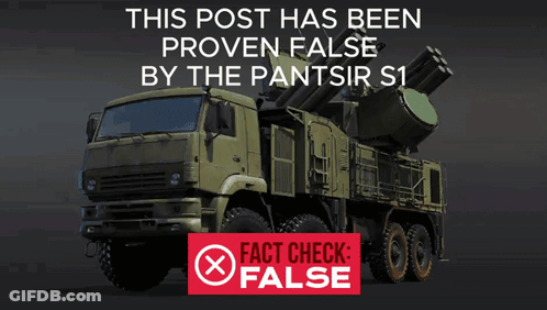 An Advertisement For A Military Vehicle That Has Been Proven False By The Pantsir S1 GIF