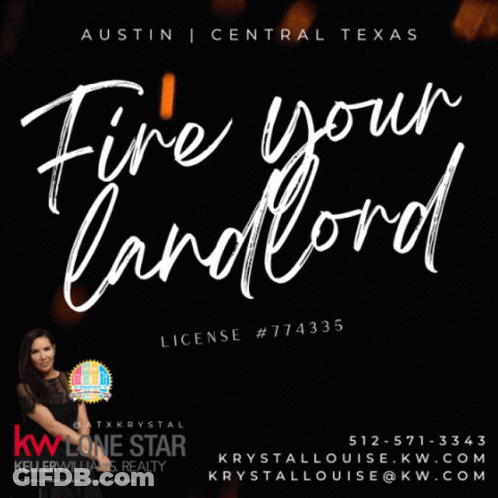 An Advertisement For A Real Estate Agent In Austin Texas GIF
