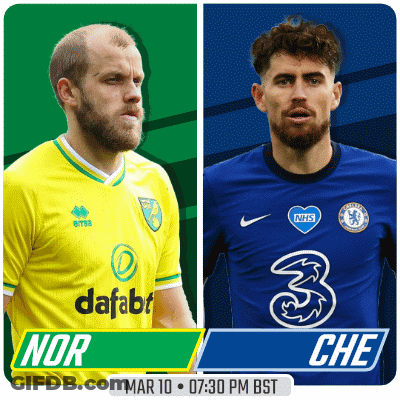 An Advertisement For A Soccer Game Between Norwich And Che GIF