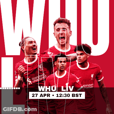 An Advertisement For A Soccer Game On April 27 GIF