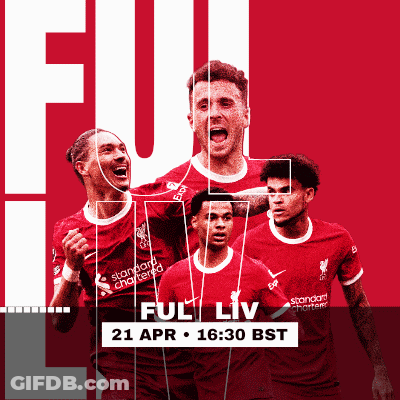 An Advertisement For A Soccer Game That Takes Place On April 21 At 16:30 Bst GIF