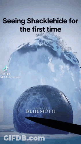 An Advertisement For A Video Game Called Skydancer Behemmoth GIF