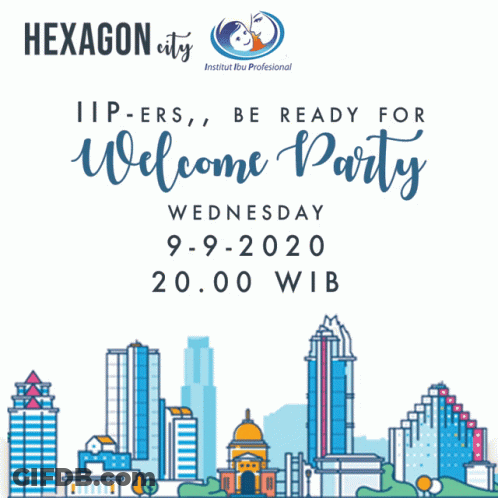 An Advertisement For A Welcome Party On Wednesday September 9Th GIF