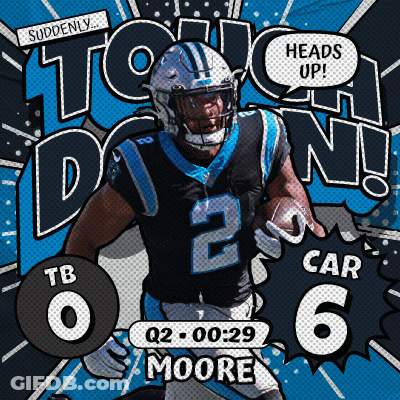 An Advertisement For Carolina Panthers Football Player Number 12 GIF