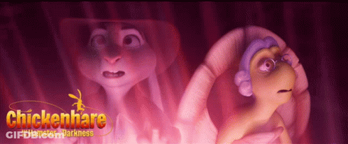 An Advertisement For Chickenhare The Hamster Darkness GIF