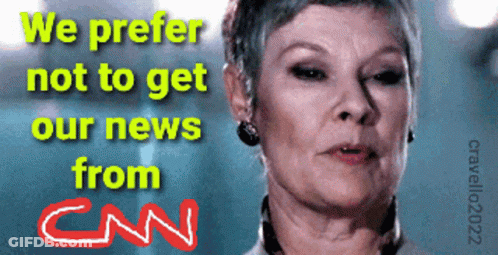 An Advertisement For Cnn With A Woman On It GIF