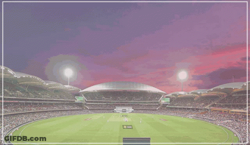 An Advertisement For Cricket Scoreboard Australia With A Picture Of A Cricket Field GIF