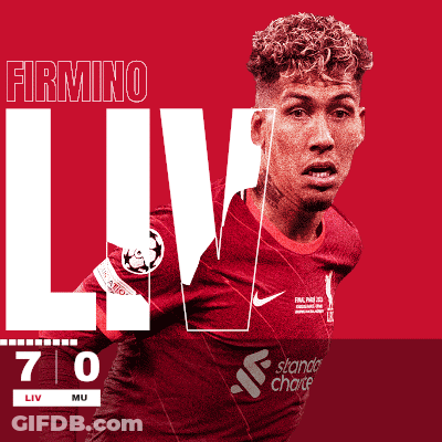 An Advertisement For Firmino Liv With The Number 70 On It GIF