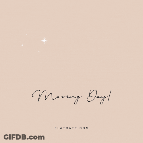 An Advertisement For Flatrate Moving With A Red Truck GIF