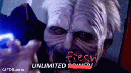 An Advertisement For Fresh Unlimited Power Shows A Man With A Mask On His Face GIF