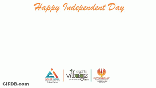 An Advertisement For Happy Independent Day With A Circle In The Middle GIF