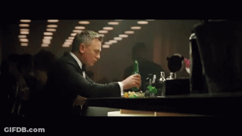 An Advertisement For Heineken Shows A Man In A Tuxedo GIF