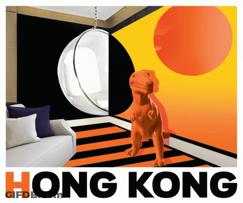 An Advertisement For Hong Kong Shows A Living Room GIF