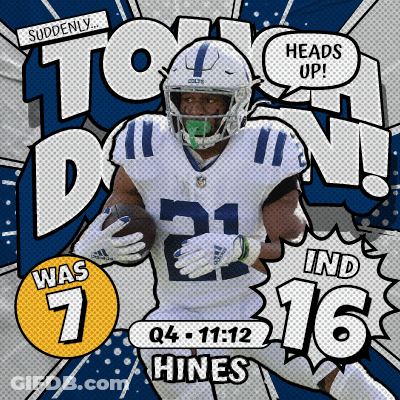 An Advertisement For Indianapolis Colts Football Player Named Hines GIF
