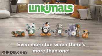 An Advertisement For Linkmals That Says Even More Fun When There 'S More Than One On It GIF