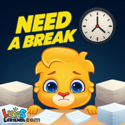 An Advertisement For Lucas & Friends Shows A Lion Sitting At A Desk With Papers GIF