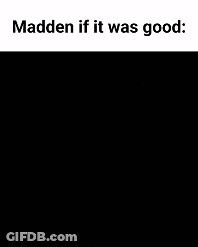 An Advertisement For Madden 27 Shows A Football Player Running With The Ball GIF