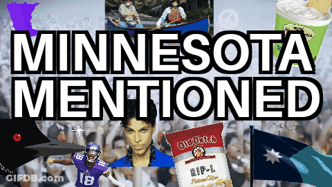 An Advertisement For Minnesota Mentioned Shows A Football Player Prince And A Bag Of Potato Chips GIF