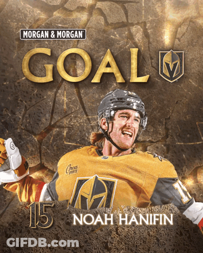 An Advertisement For Morgan & Morgan Goal 15 Noah Hanifín GIF