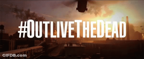 An Advertisement For #Outlivethedead Shows A Sunset GIF