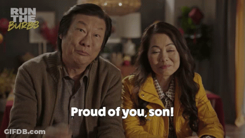 An Advertisement For Run The Burbs Shows A Man And Woman Smiling GIF