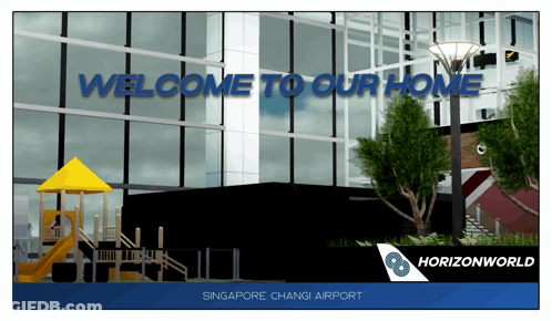 An Advertisement For Singapore Changi Airport Welcomes You GIF