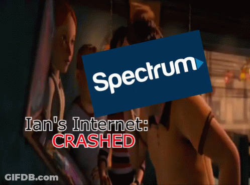 An Advertisement For Spectrum Shows A Man Talking To Two Children GIF