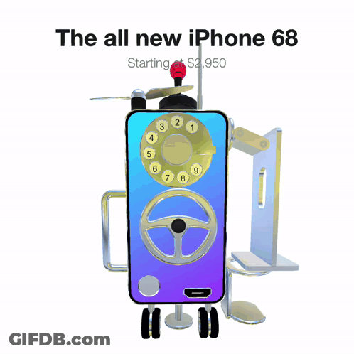 An Advertisement For The All New Iphone 68 GIF