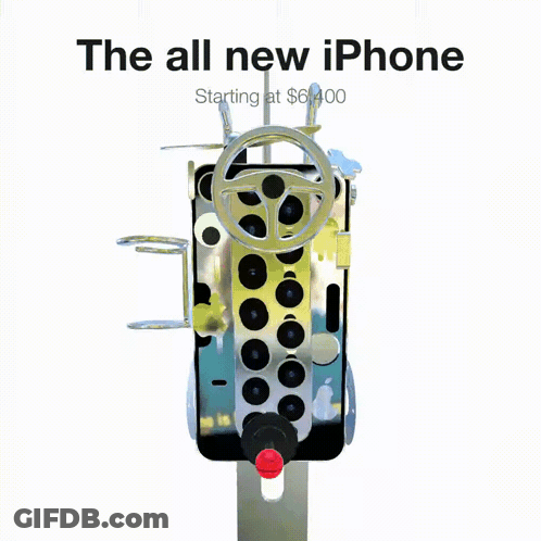 An Advertisement For The All New Iphone Starting At $ 6 400 GIF