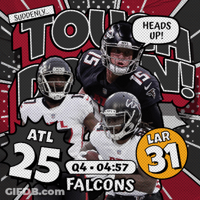 An Advertisement For The Atl Falcons Shows A Group Of Players GIF