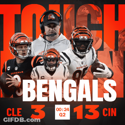 An Advertisement For The Bengals Football Team Shows Players And Coaches GIF