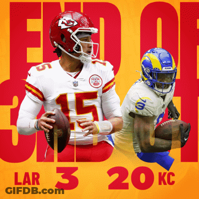 An Advertisement For The Lar 3 20 Kc Football Game GIF