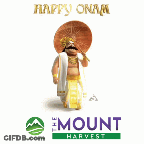 An Advertisement For The Mount Harvest Shows A Man With A Mustache GIF