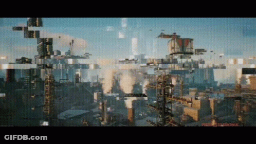 An Aerial View Of A City With A Watermark That Says ' Aerial Control ' On The Bottom Right GIF