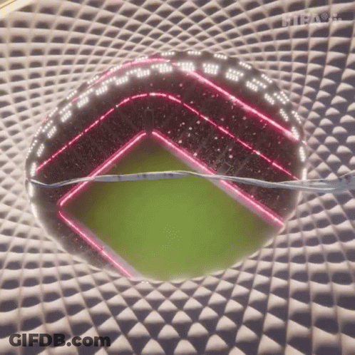 An Aerial View Of A Soccer Stadium With The Word Fifa On The Bottom GIF