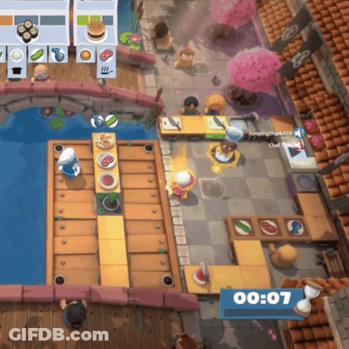 An Aerial View Of A Video Game With A Timer Of 0:07 GIF